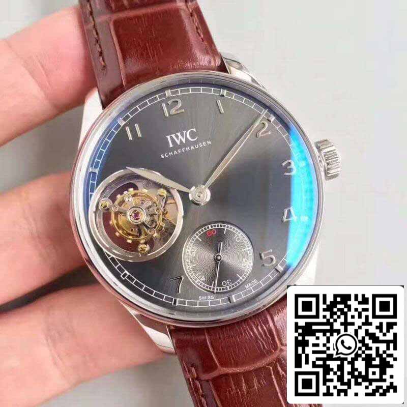 IWC Portuguese Tourbillon IW546301 YL Factory 1:1 Melhor Edição Swiss Tourbillon Mostrador Antracite