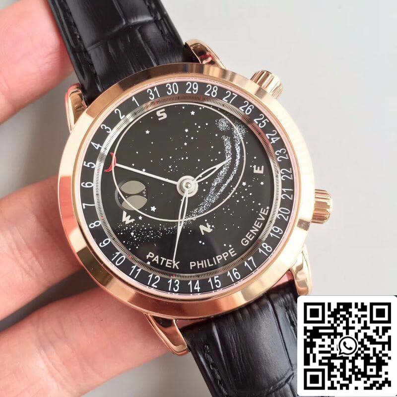 باتيك فيليب جراند كومبليكايشنز 6102R-001 TW Factory 1:1 Best Edition Swiss ETA240 Celestial Black بميناء دوار