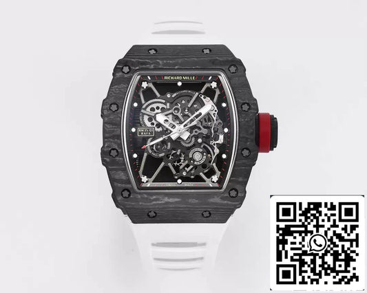 Richard Mille RM35-01 1:1 Melhor Edição BBR Factory Pulseira de Borracha Branca