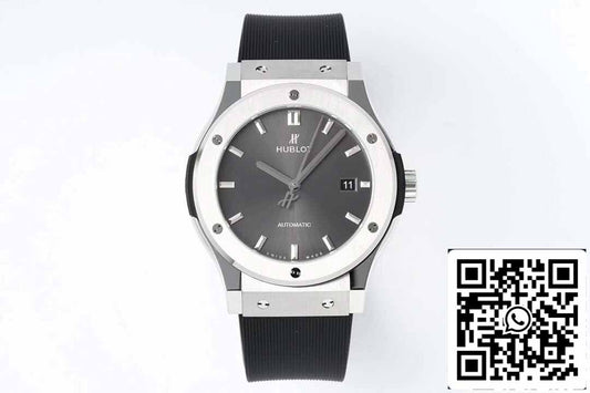 ساعة هوبلو كلاسيك فيوجن 542.NX.7071.RX 42 مم 1:1 أفضل إصدار HB Factory بمينا رمادي