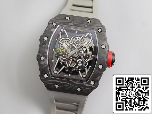 Richard Mille RM035 1:1 Best Edition KV Factory V3 Caixa de fibra de carbono preta