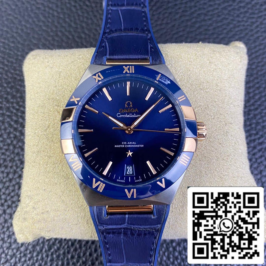SBF Omega Constellation 131.23.41.21.03.001 1:1 Melhor Edição VS Mostrador Azul de Fábrica