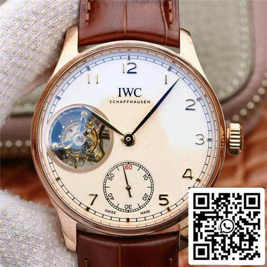 IWC Portuguese Tourbillon IW546302 1:1 Melhor Edição ZF Factory Mostrador Prata
