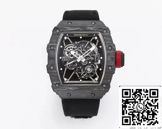 Richard Mille RM35-01 1:1 Best Edition BBR Factory Caixa de fibra de carbono preta