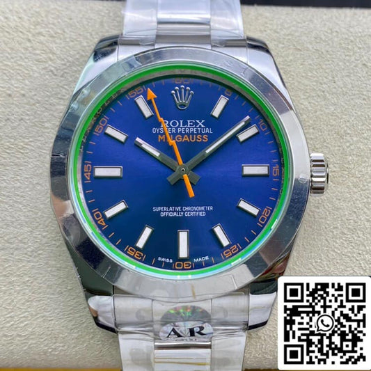 Rolex Milgauss 116400GV AR Factory 1:1 Melhor Edição Suíço ETA3131