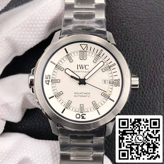 IWC Aquatimer IW329004 1:1 Melhor Edição V6 Fábrica Prata Mostrador Branco
