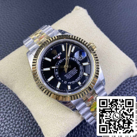 ساعة رولكس سكاي دويلر M336933-0004 1:1 بيست إيديشن نوب فاكتوري V2 بمينا سوداء