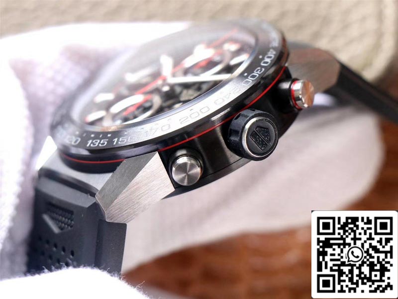 ساعة تاغ هوير كاريرا CAR201V.FT6046 1:1 أفضل إصدار XF Factory بمينا سوداء سويسرية HEUER 01