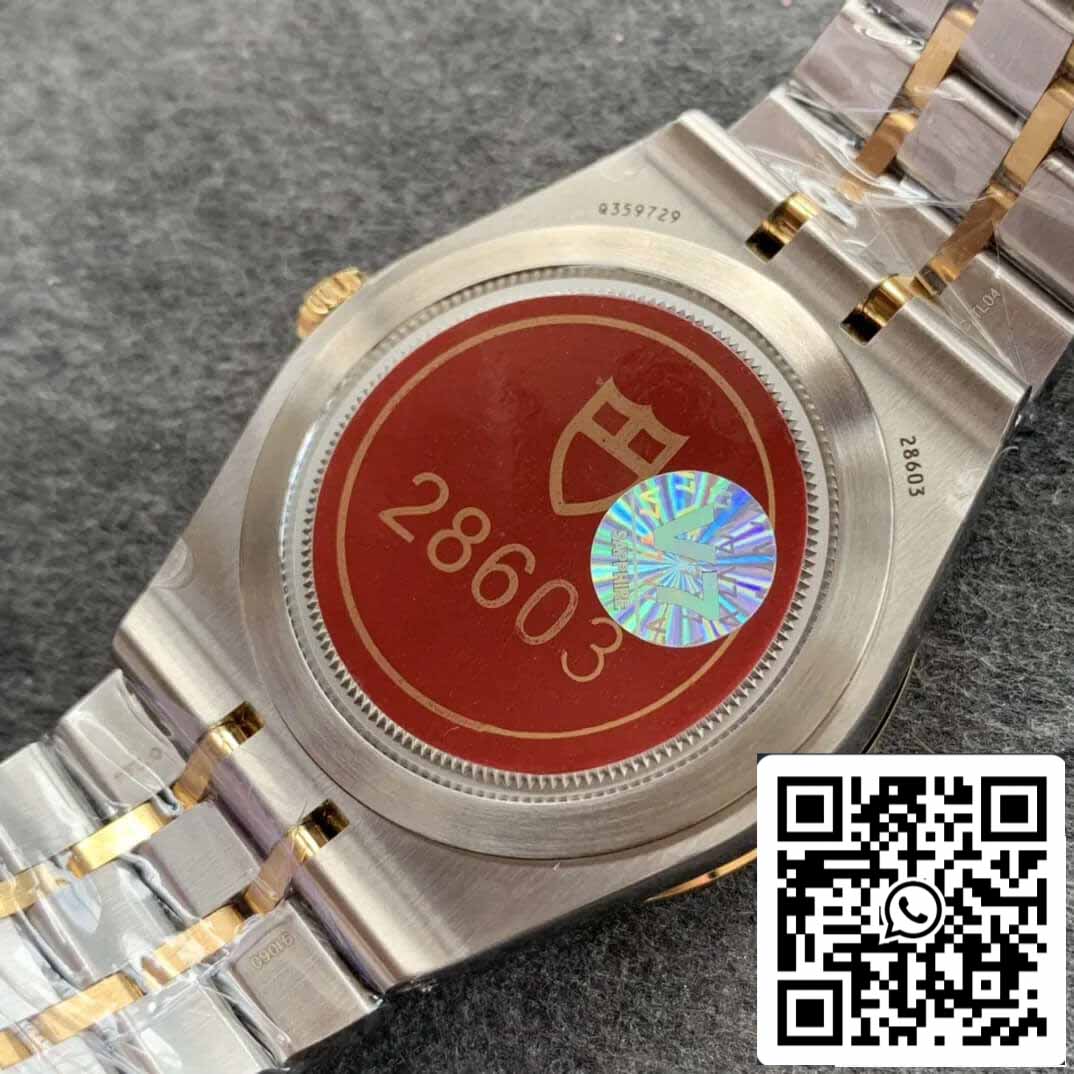 نسخة طبق الأصل من ساعة تيودور رويال M28603-0004 داي ديت V7 من المصنع باللون الأصفر