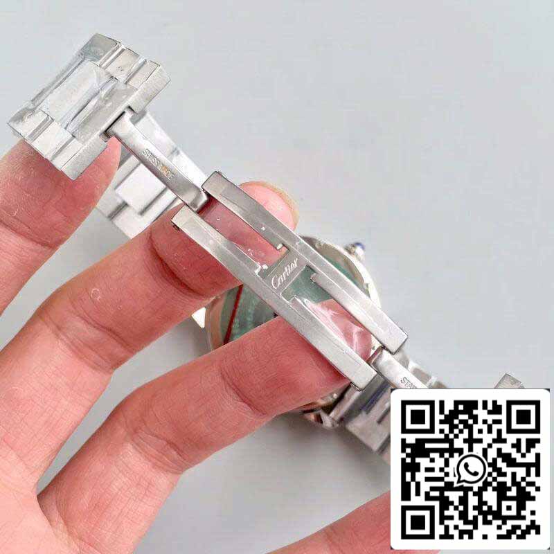 ساعة روند سولو دي كارتييه W670101 ZF Factory للرجال، إصدار 1:1، سويسرية، ETA9015، مينا بيضاء