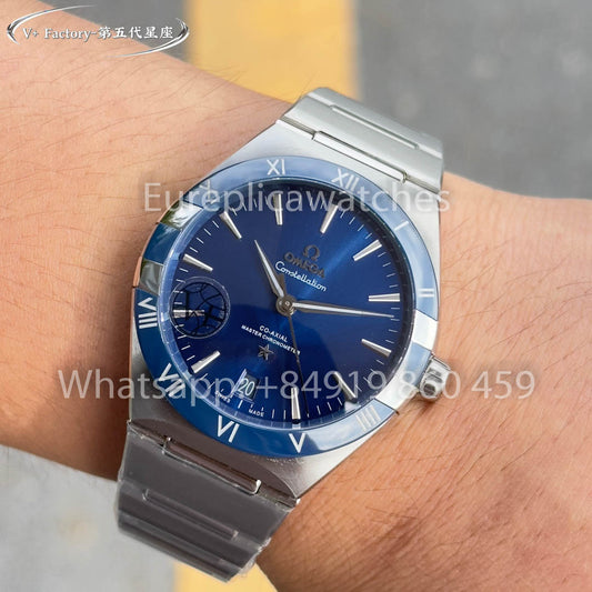 Omega Constellation Chronometer 131.33.41.21.03.001 Mostrador Azul 1:1 Melhor Clone V+ Fábrica