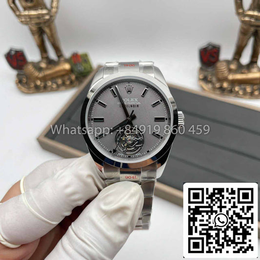 Rolex Milgauss 116400 LNT01HS-001 Tourbillon 1:1 Melhor Edição JB Factory Caixa de Aço Inoxidável Suíço ETA3131