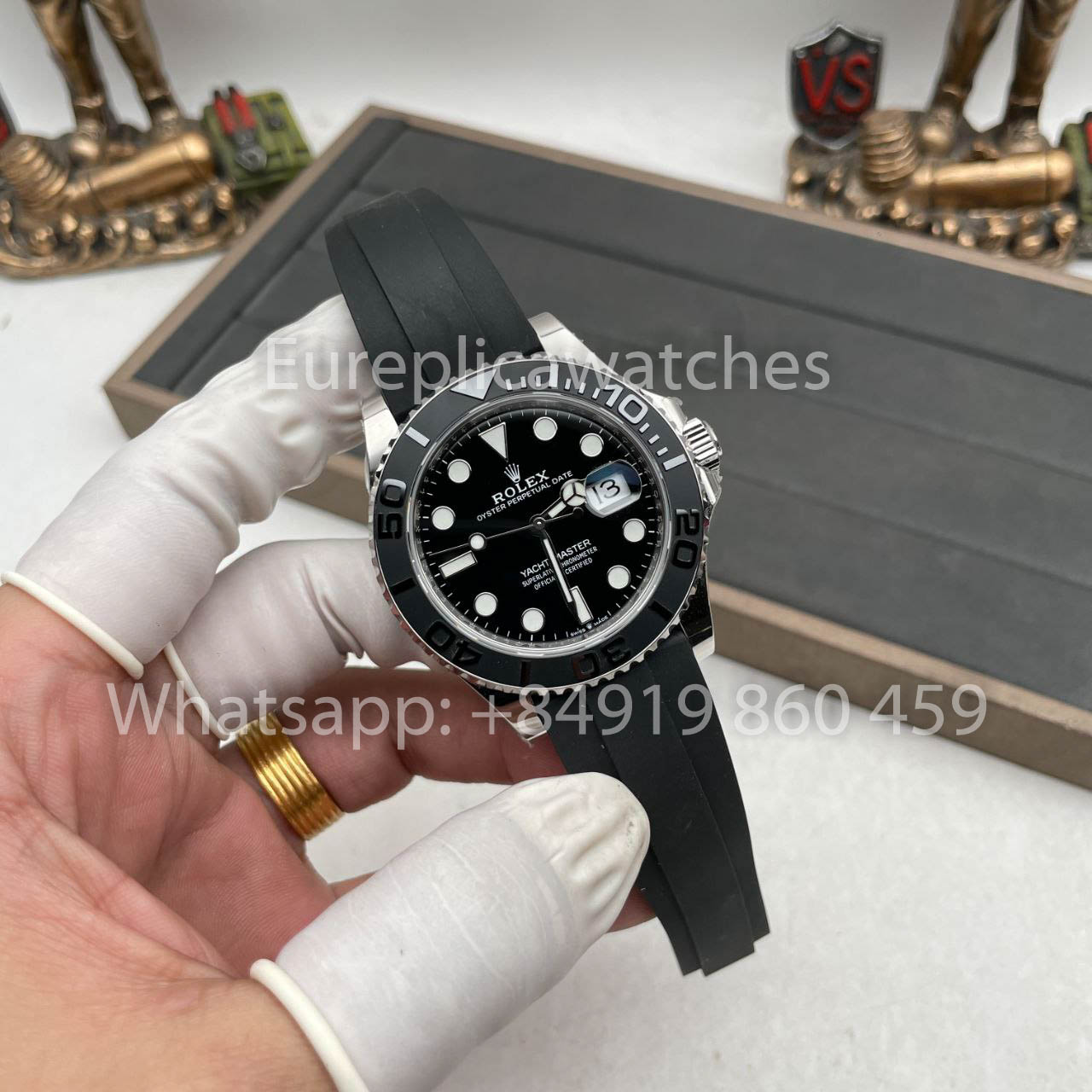 ساعة رولكس يخت ماستر 42 بمينا سوداء طراز M226659-0003 1:1 أفضل إصدار AR Factory Counterweight