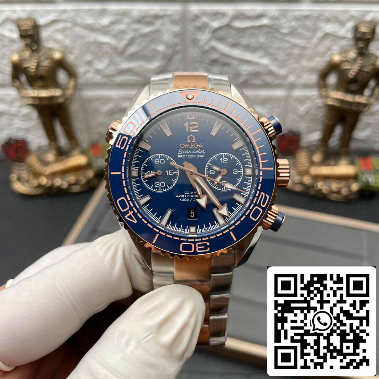 أوميغا سيماستر أوشن بلانيت 600M 215.20.46.51.03.001 1:1 أفضل إصدار OM Factory Rose Gold