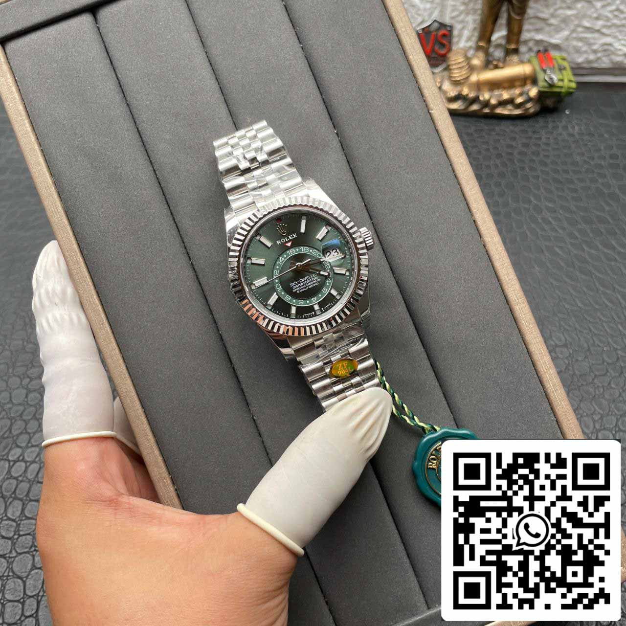 ساعة رولكس سكاي دويلر M336934-0001 1:1 أفضل إصدار من مصنع ZF بمينا أخضر، أحدث إصدار 2024