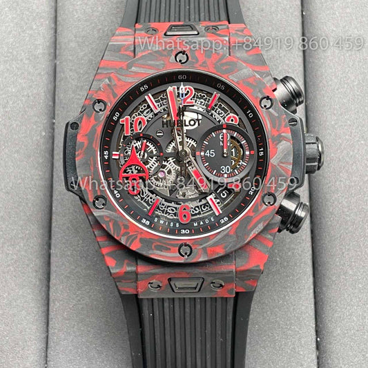 Hublot BIG BANG 411.QV.1123.NR.OVK21 1:1 Melhor Edição HB Fábrica Fibra de Carbono Caixa Vermelha