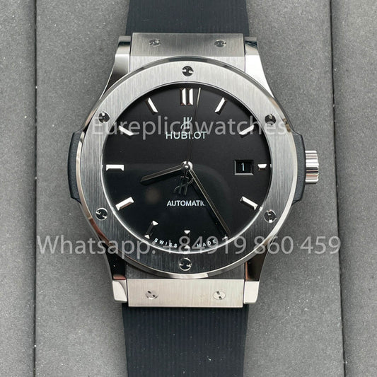 ساعة هوبلو كلاسيك فيوجن 542.NX.1171.RX 42 مم 1:1 أفضل إصدار HB Factory بمينا أسود