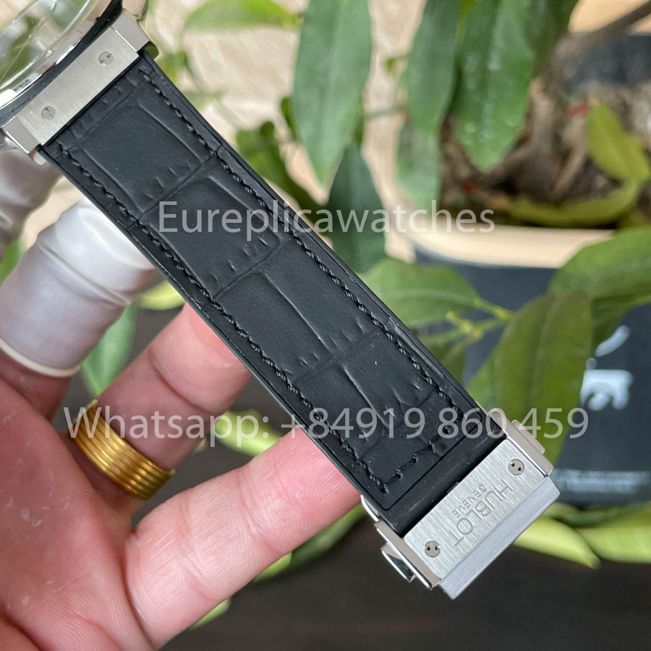 ساعة هوبلو كلاسيك فيوجن 542.NX.1171.RX 42 مم 1:1 أفضل نسخة طبق الأصل من HB Factory بمينا أسود وحزام جلدي