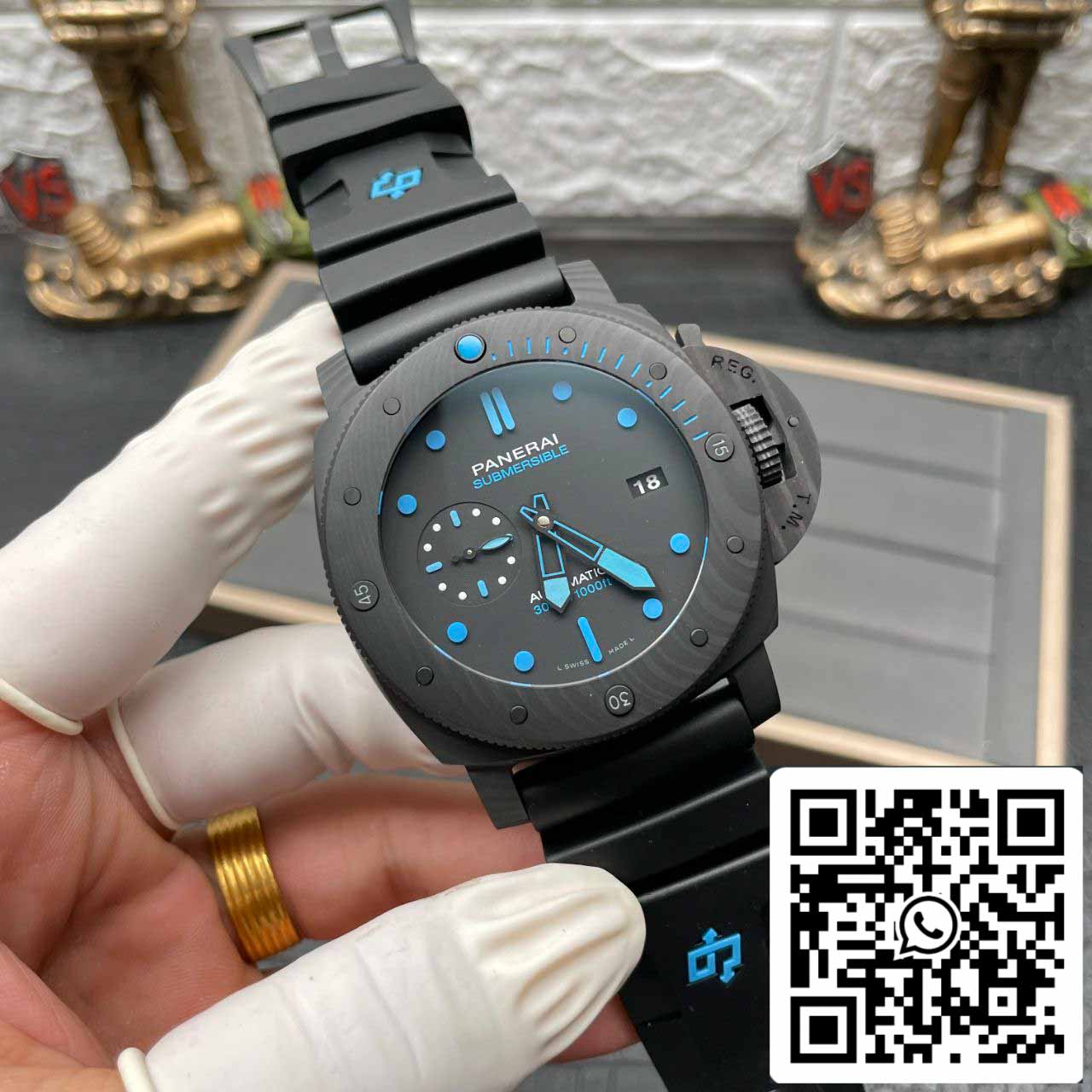 بانراي سابمرسايبل PAM01616 VS فاكتوري 1:1 أفضل إصدار بمينا سوداء سويسرية P.9010