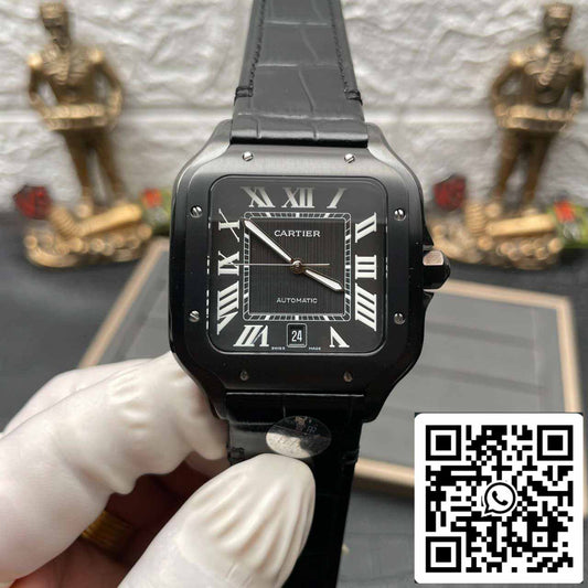 Cartier De Santos WSSA0039 Pulseira de couro BV Factory 1:1 Best Edition 9019 Movimento