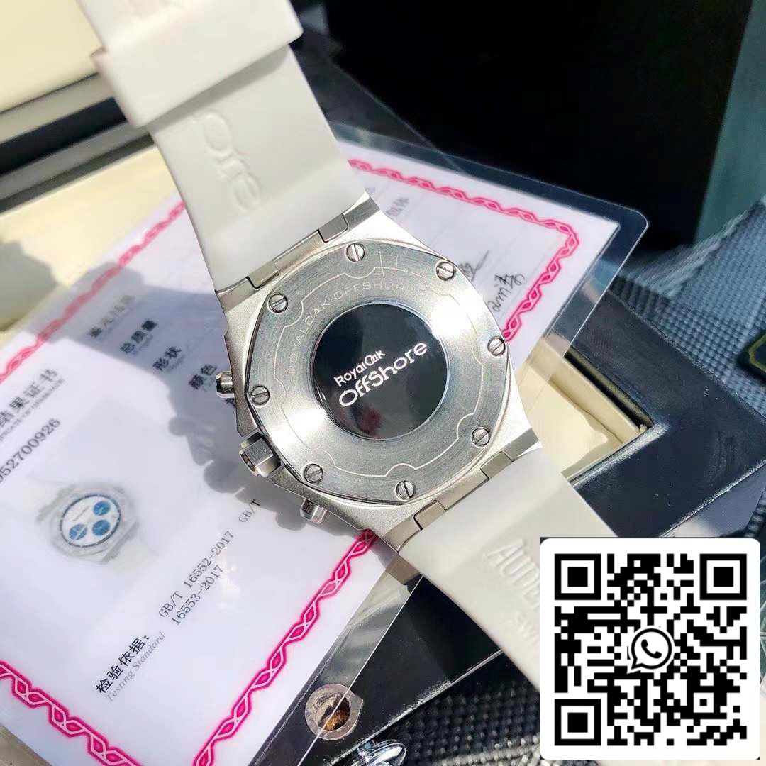 أوديمار بيجيه رويال أوك أوفشور ليدي ستيل بمينا بيضاء وإطار ماسي 26231ST.ZZ.D010CA.01