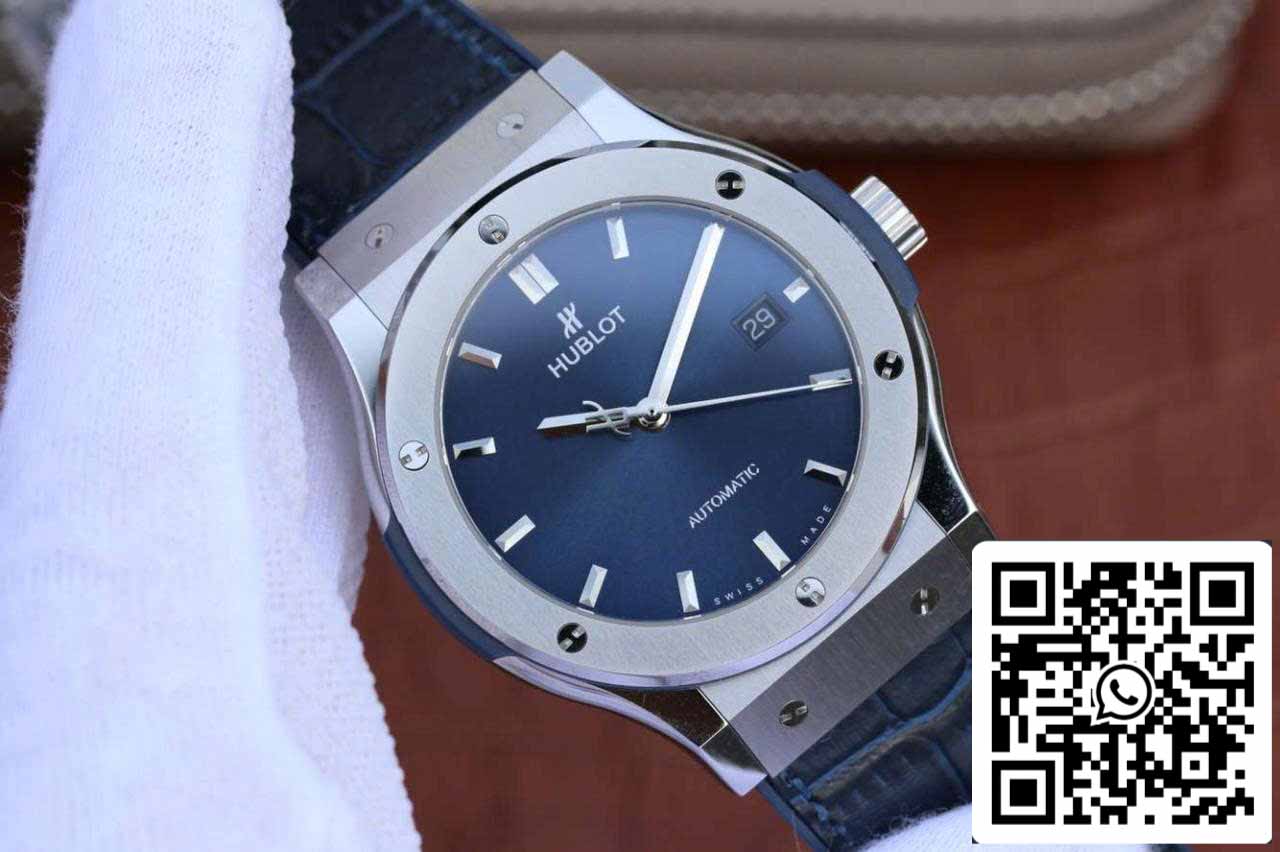 ساعة هوبلو كلاسيك فيوجن 542.NX.7170.LR 1:1 بيست إيديشن JJ فاكتوري بمينا زرقاء