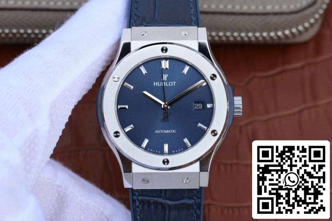 ساعة هوبلو كلاسيك فيوجن 542.NX.7170.LR 1:1 بيست إيديشن JJ فاكتوري بمينا زرقاء