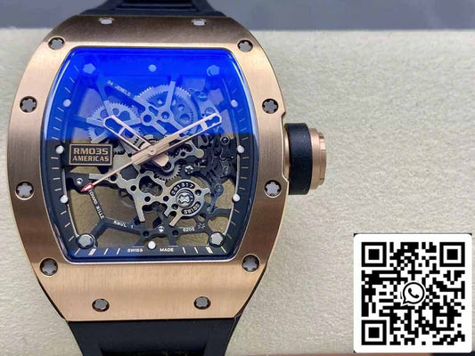 Richard Mille RM035 Toro Americas Edition 1:1 Melhor Edição Sonic Factory V3 Ouro Rosa
