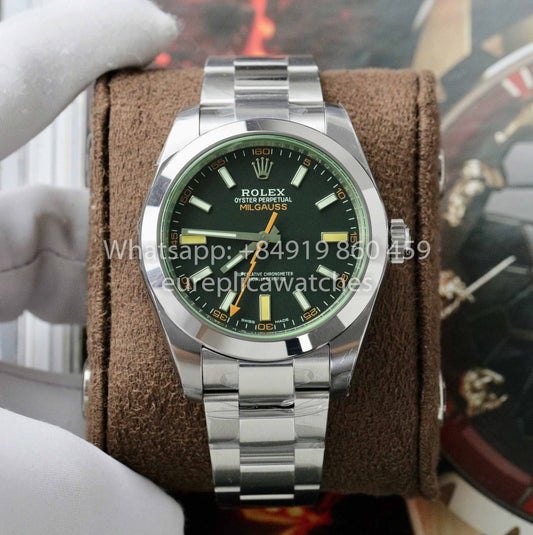 Rolex Milgauss 116400GV-0001 Réplica de relógio 1:1 melhor clone VS fábrica
