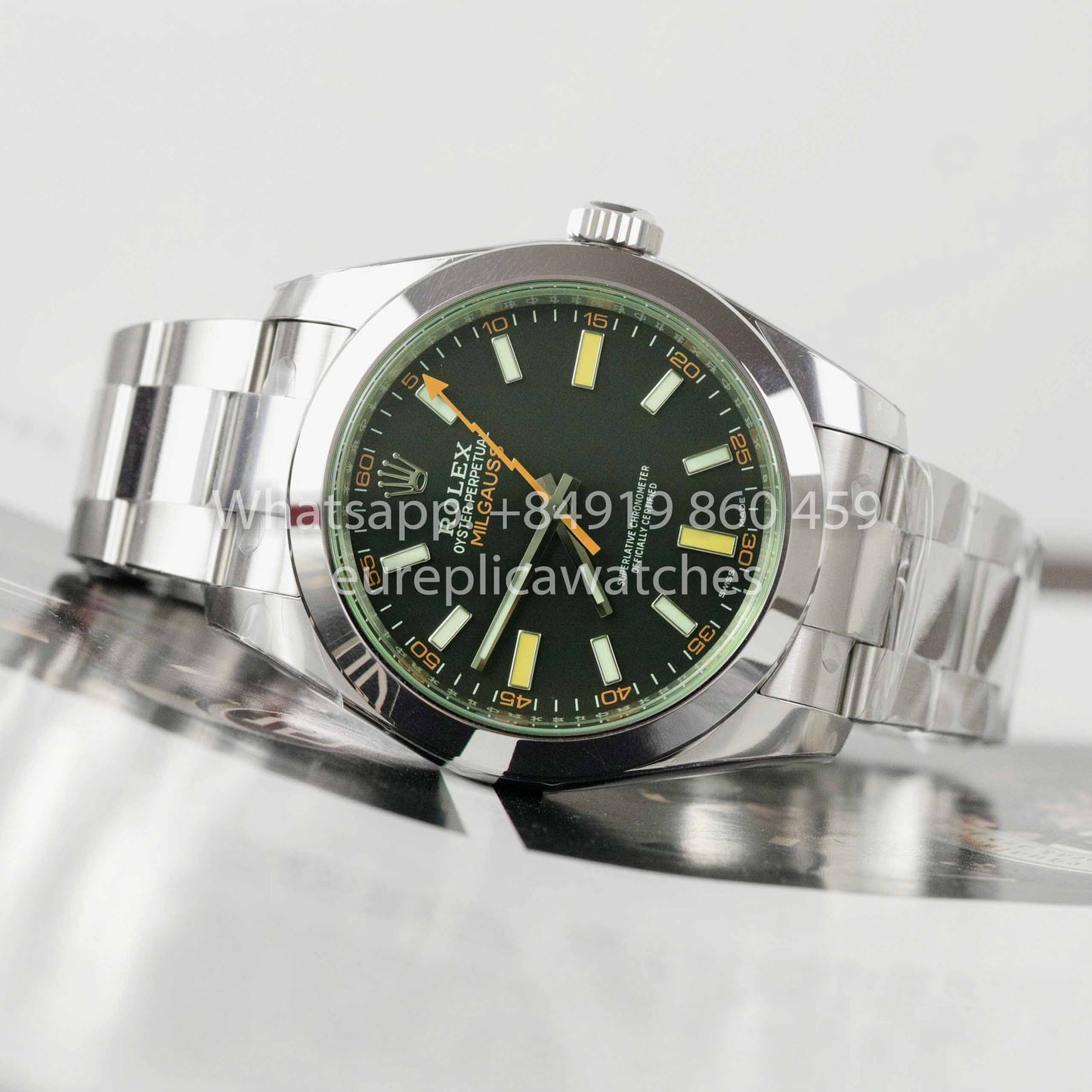 Rolex Milgauss 116400GV-0001 Réplica de relógio 1:1 melhor clone VS fábrica