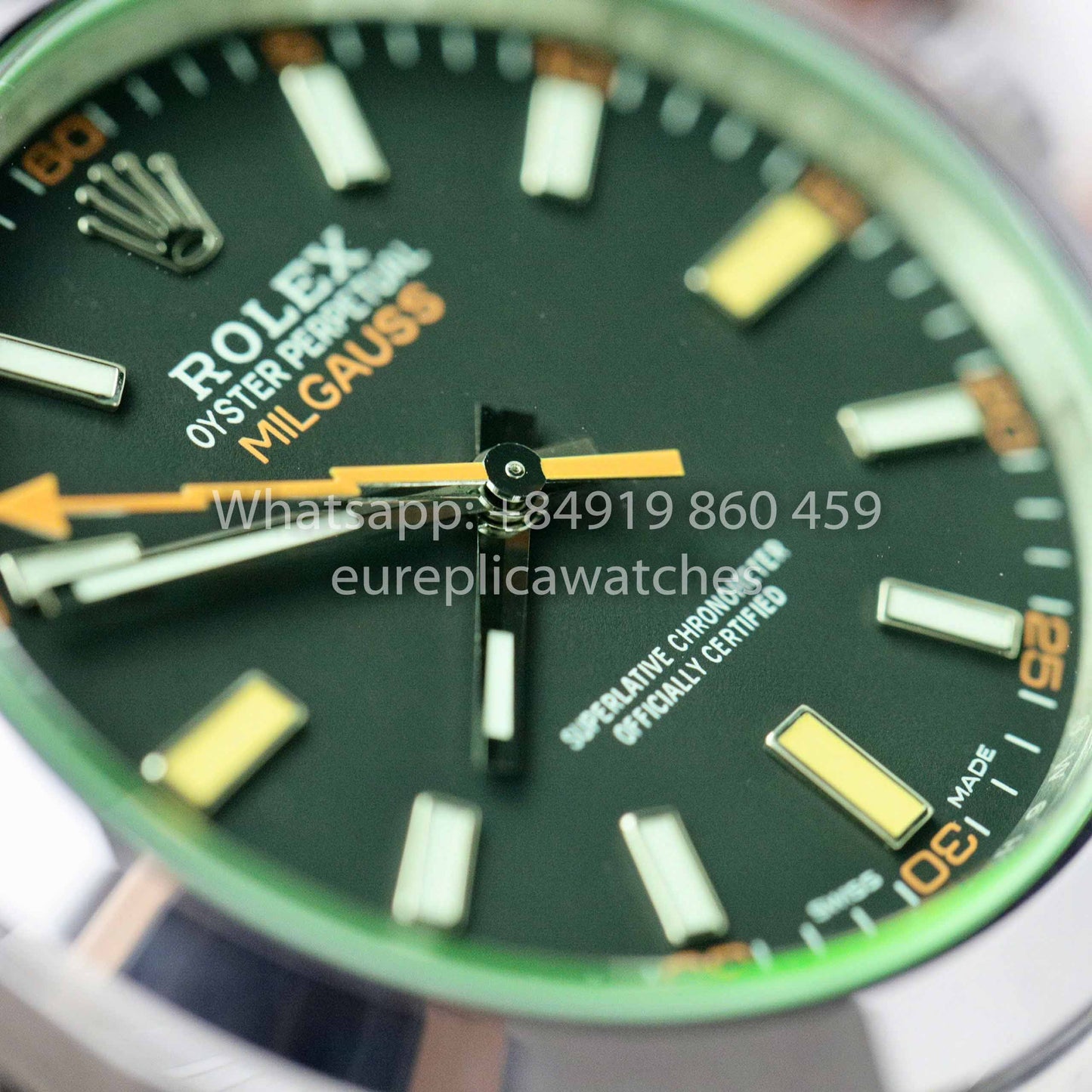 Rolex Milgauss 116400GV-0001 Réplica de relógio 1:1 melhor clone VS fábrica