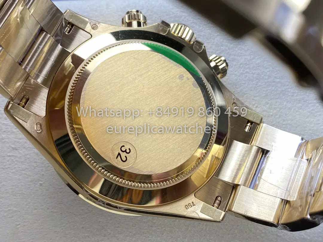 ساعة رولكس كوزموغراف دايتونا 40 من الذهب الأصفر بمينا عربية خضراء 116508 VS Factory 1:1 Super Clone